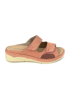 F.lli Tomasi Ciabatta Estraibile 2 Velcro Nabuk Elastic Laterali Rosa