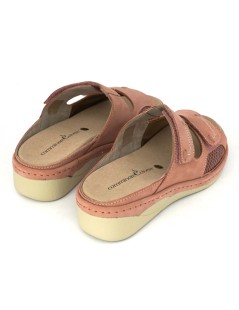 F.lli Tomasi Ciabatta Estraibile 2 Velcro Nabuk Elastic Laterali Rosa