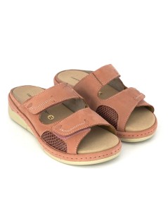 F.lli Tomasi Ciabatta Estraibile 2 Velcro Nabuk Elastic Laterali Rosa