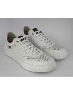 Callaghan Sneakers Uomo Cassetta Pelle Traforata Bianco