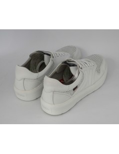 Callaghan Sneakers Uomo Cassetta Pelle Traforata Bianco