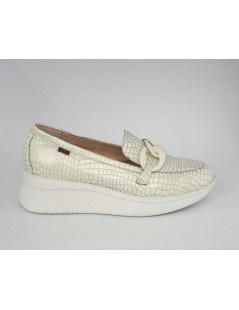 Callaghan Mocassino Zeppa Slipon Catena Bianco