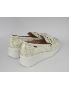 Callaghan Mocassino Zeppa Slipon Catena Bianco
