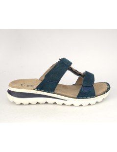 Ara Shoes Ciabatta Doppio T Velcro Plantare Camoscio Smeraldo