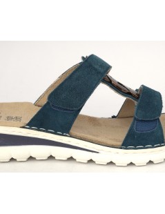 Ara Shoes Ciabatta Doppio T Velcro Plantare Camoscio Smeraldo