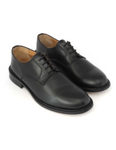 Boomerang Stringate Uomo Derby Liscio Fondo Cuoio Nero