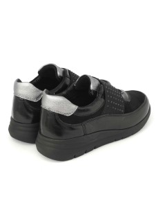 Grunland Sneakers Slipon con Plantare Elastico Strass Nero