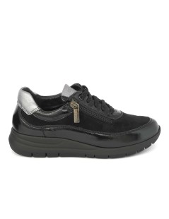 Grunland Sneakers con Plantare Zip Camoscio Naplak Nero