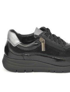 Grunland Sneakers con Plantare Zip Camoscio Naplak Nero