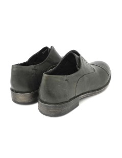 Soldini Stringate Oxford Finto Laccio Puntale Pelle Antracite