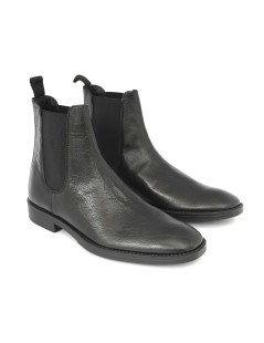Soldini Uomo Beatles Pelle Martellata Boot Duck Nero