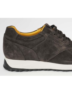 Soldini Sneakers Hoga Fondo Bianco Camoscio Testa di Moro