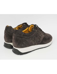 Soldini Sneakers Hoga Fondo Bianco Camoscio Testa di Moro