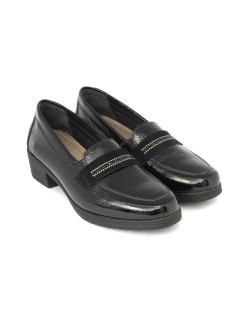 Susimoda Mocassino Tacco Medio Morsetto Strass Naplak Nero
