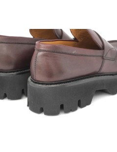 Triver Flight Mocassino Fondo Carro Pelle Marrone