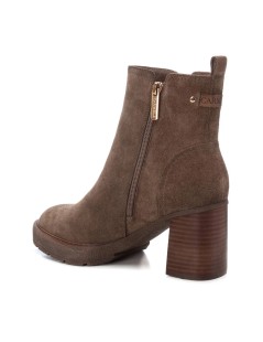 Carmela Tronchetto Tacco Alto Plateau 2 Zip Camoscio Taupe