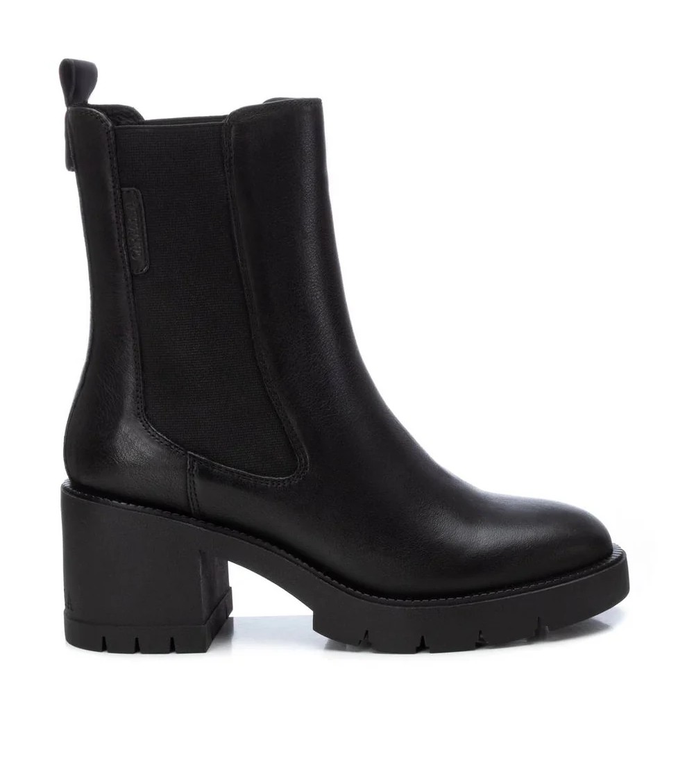 Carmela Tronchetto Kombat Boot Elastico Zip Interna Pelle Nero