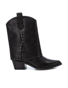 Carmela Texano Mid Risvolto Borchiette Pelle Nero