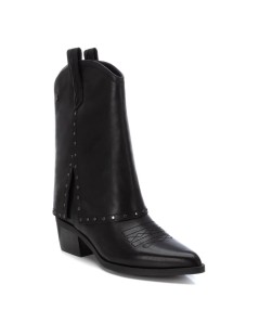 Carmela Texano Mid Risvolto Borchiette Pelle Nero