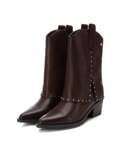 Carmela Texano Mid Risvolto Borchiette Pelle Marrone