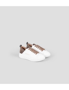 Alexander Smith Sneakers Fondo Medio Strass Bianco Bronzo