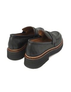 Bueno Mocassino College Platform Guardiolo Nappa Nero