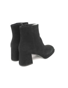 Noa Tronchetto Platform Tacco Squadrato Fasciato Camoscio Nero