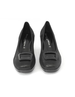 Donna Serena Decollette Tacco Medio Plateau Nero