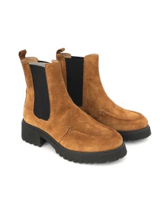 Donna Soft Tronchetto Medio Beatles Camoscio Cuoio