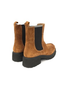 Donna Soft Tronchetto Medio Beatles Camoscio Cuoio