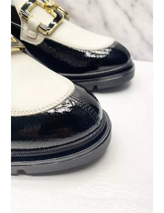 Donna Serena Mocassino Accessorio Naplak Nero Panna