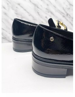 Donna Serena Mocassino Accessorio Naplak Nero Panna