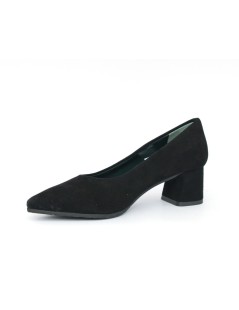 Le Gazzelle Decollette Punta Tacco Largo Camoscio Nero