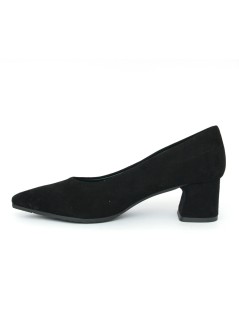 Le Gazzelle Decollette Punta Tacco Largo Camoscio Nero