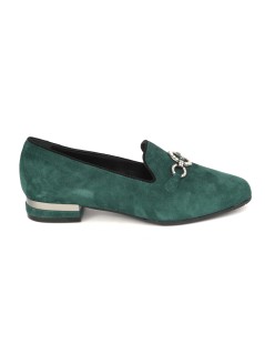 Le Gazzelle Mocassino Pantofolina Accessorio Gioiello Camoscio Pino