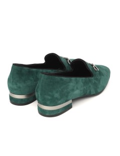 Le Gazzelle Mocassino Pantofolina Accessorio Gioiello Camoscio Pino