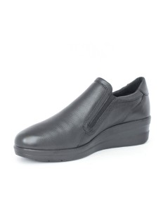 Cinzia Soft Slipon Zeppa Media Zip Laterale Nero