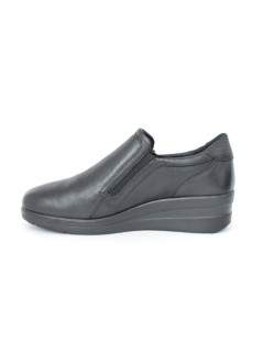 Cinzia Soft Slipon Zeppa Media Zip Laterale Nero