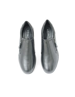 Cinzia Soft Slipon Zeppa Media Zip Laterale Nero