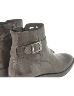 Soldini Stivaletto Uomo Boot Duck Fibbia Martellato Ebano