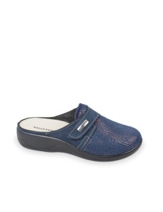 Valleverde Ciabatte Plantare Estraibile Velcro Tessuto Elastic Bril Blu