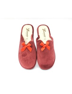 Susimoda Ciabatta Zeppa Media con Fiocco Bordeaux