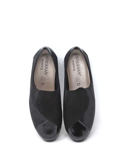 Susimoda Mocassino Slipon Comfort Naplak Strass Camoscio Nero