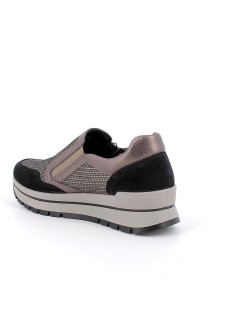 IGI &Co Sneakers Slipon Balance Zip Laterale Camoscio Multi Nero