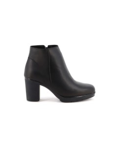 Susimoda Tronchetto Tacco Medio Plateau Zip Laterale Pelle Nero