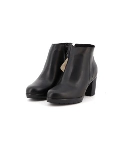 Susimoda Tronchetto Tacco Medio Plateau Zip Laterale Pelle Nero