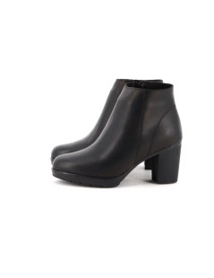 Susimoda Tronchetto Tacco Medio Plateau Zip Laterale Pelle Nero