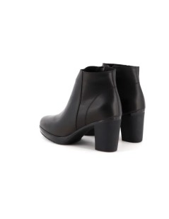 Susimoda Tronchetto Tacco Medio Plateau Zip Laterale Pelle Nero