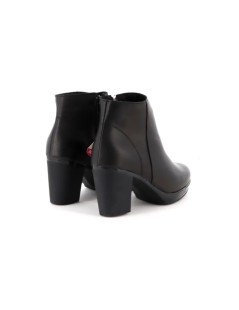 Susimoda Tronchetto Tacco Medio Plateau Zip Laterale Pelle Nero