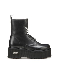 Cult Anfibio AXL Mid Platform Alto Zip Pelle Nero